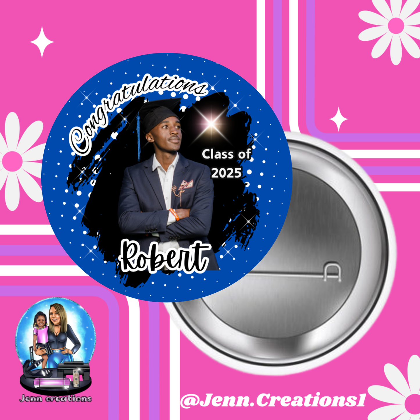 Graduation Pin Button