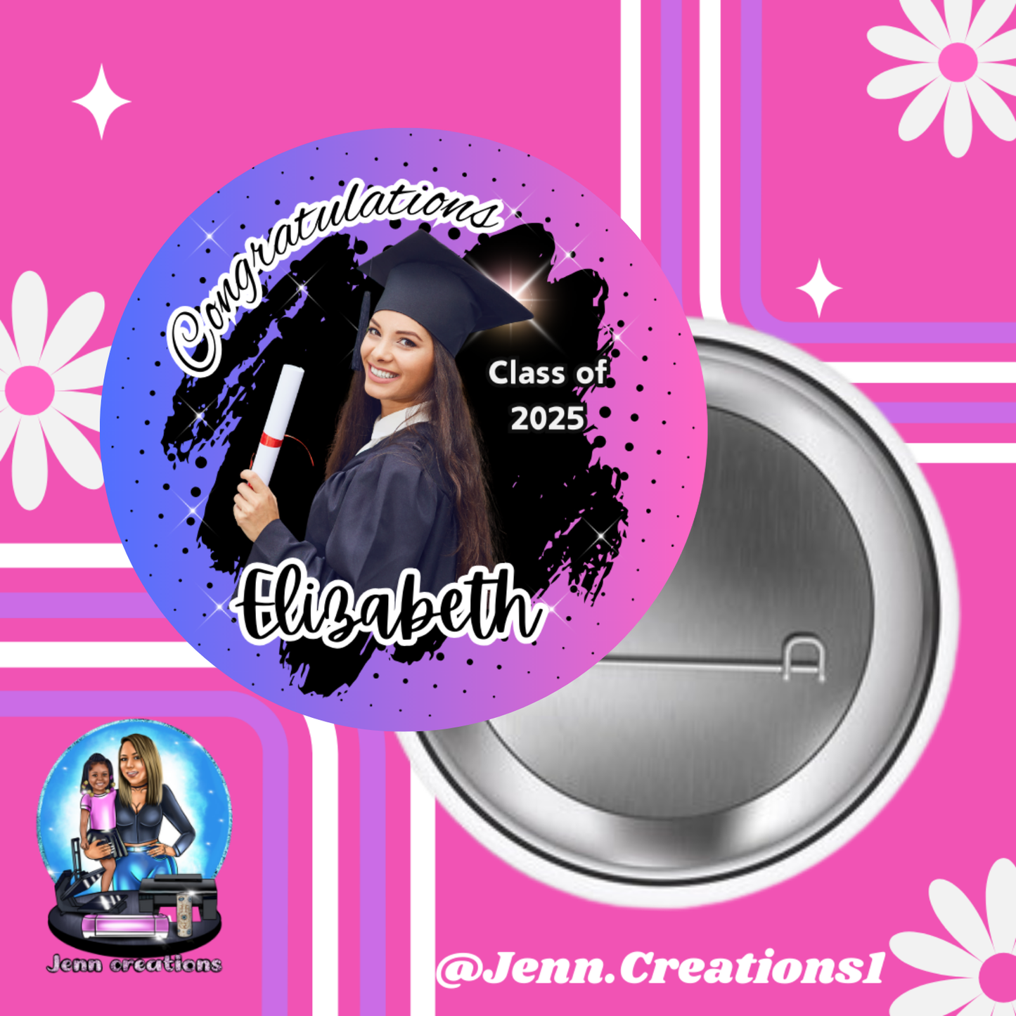 Graduation Pin Button