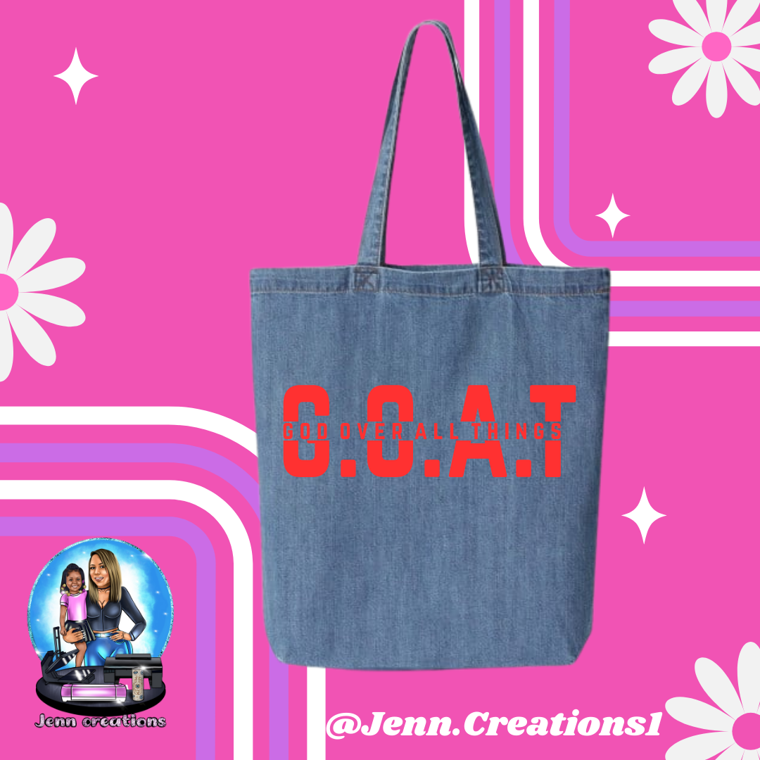 Goat Denim Tote Bag