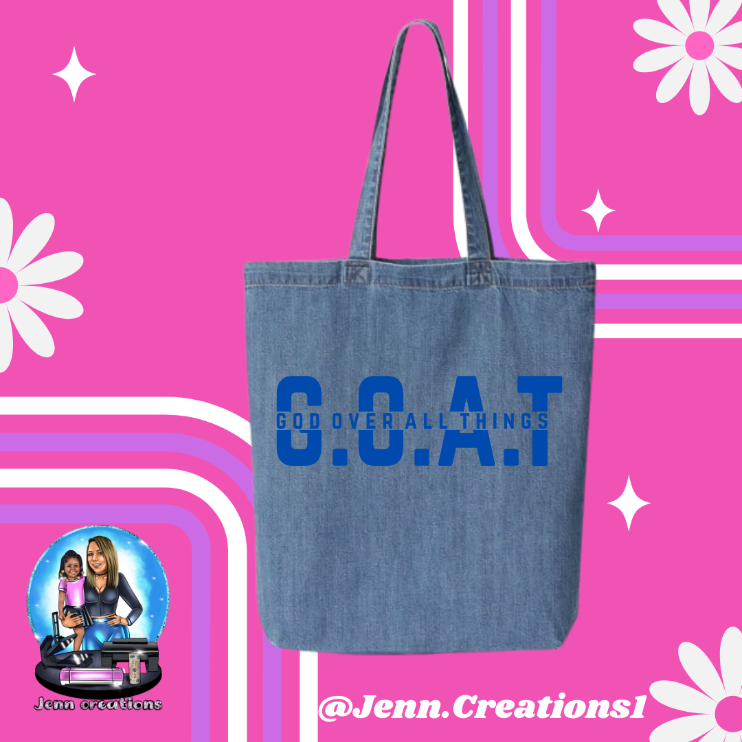 Goat Denim Tote Bag