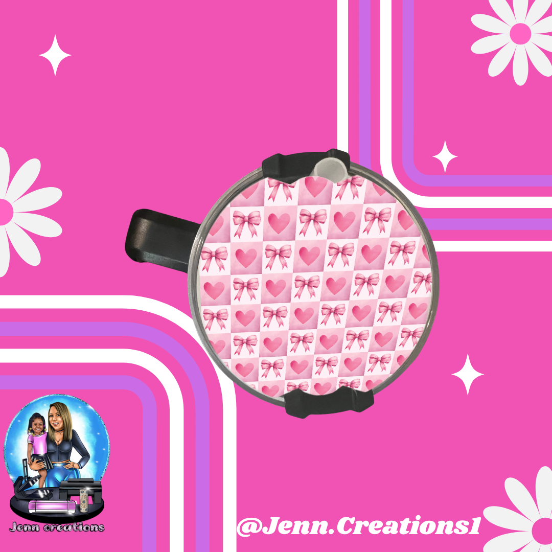 Pink Bow Round Plate