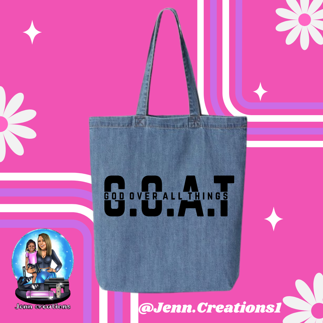 Goat Denim Tote Bag