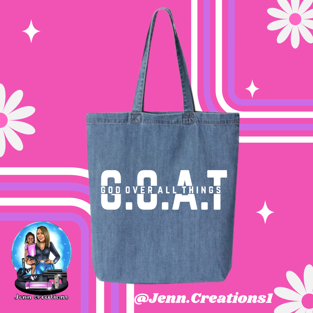 Goat Denim Tote Bag