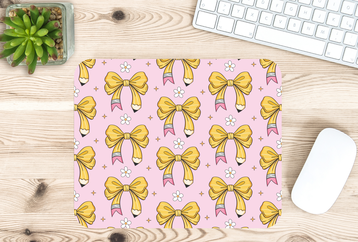 Pencil Bow Mouse Pad