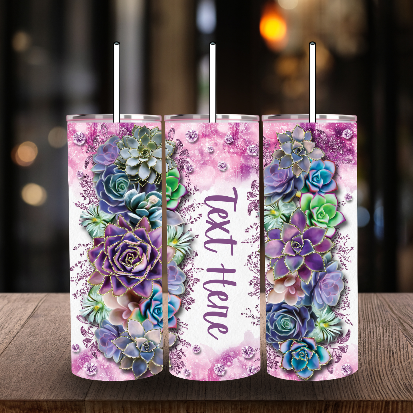 Floral Name Tumbler