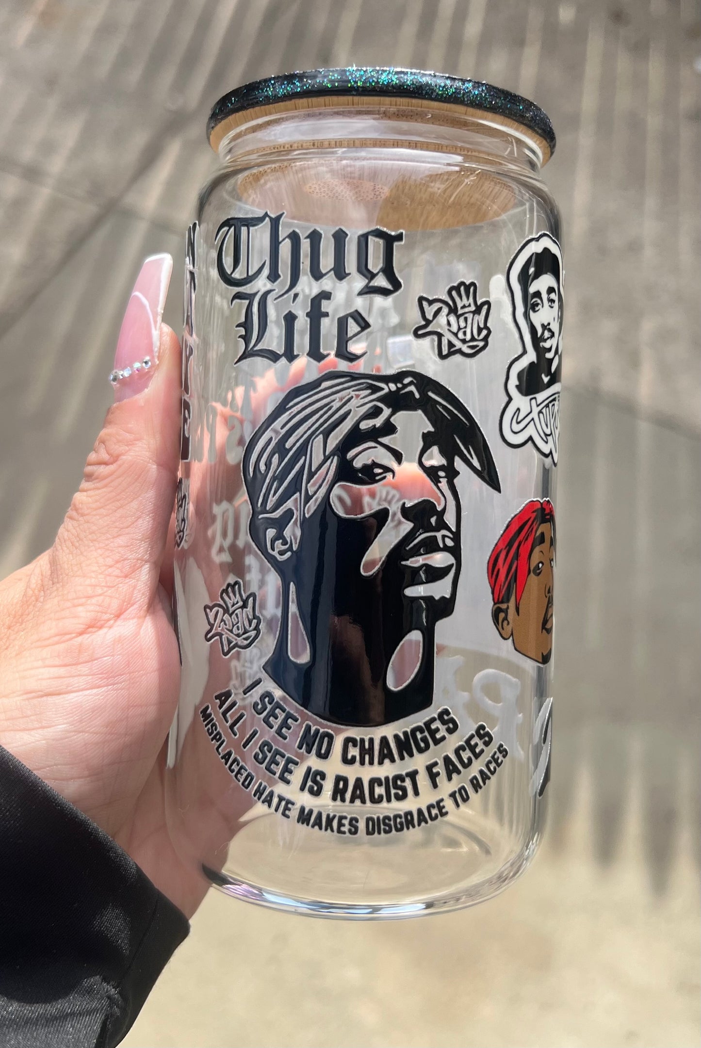 Thug Life Libbey Glass