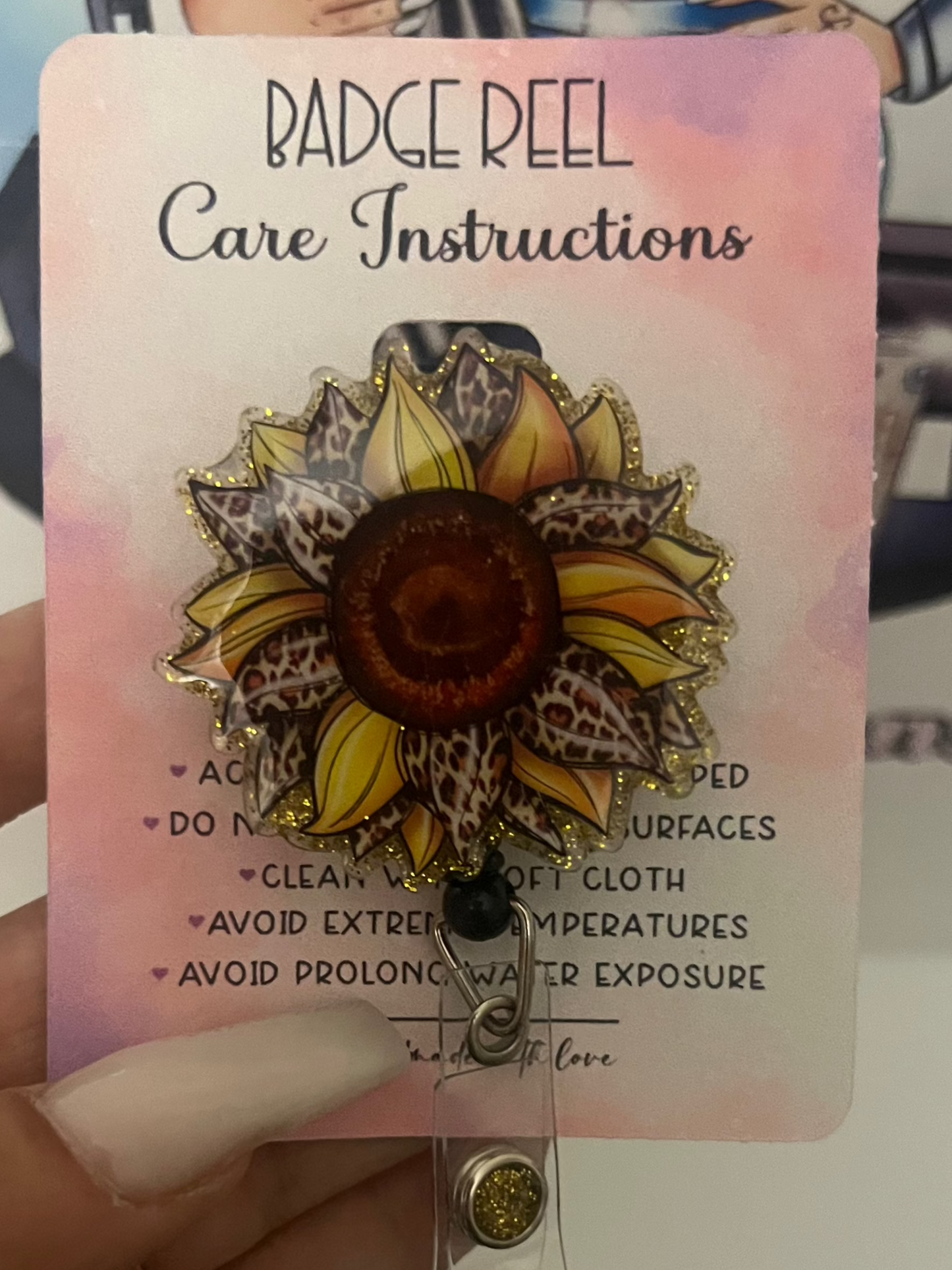 Sunflower Badge Reel