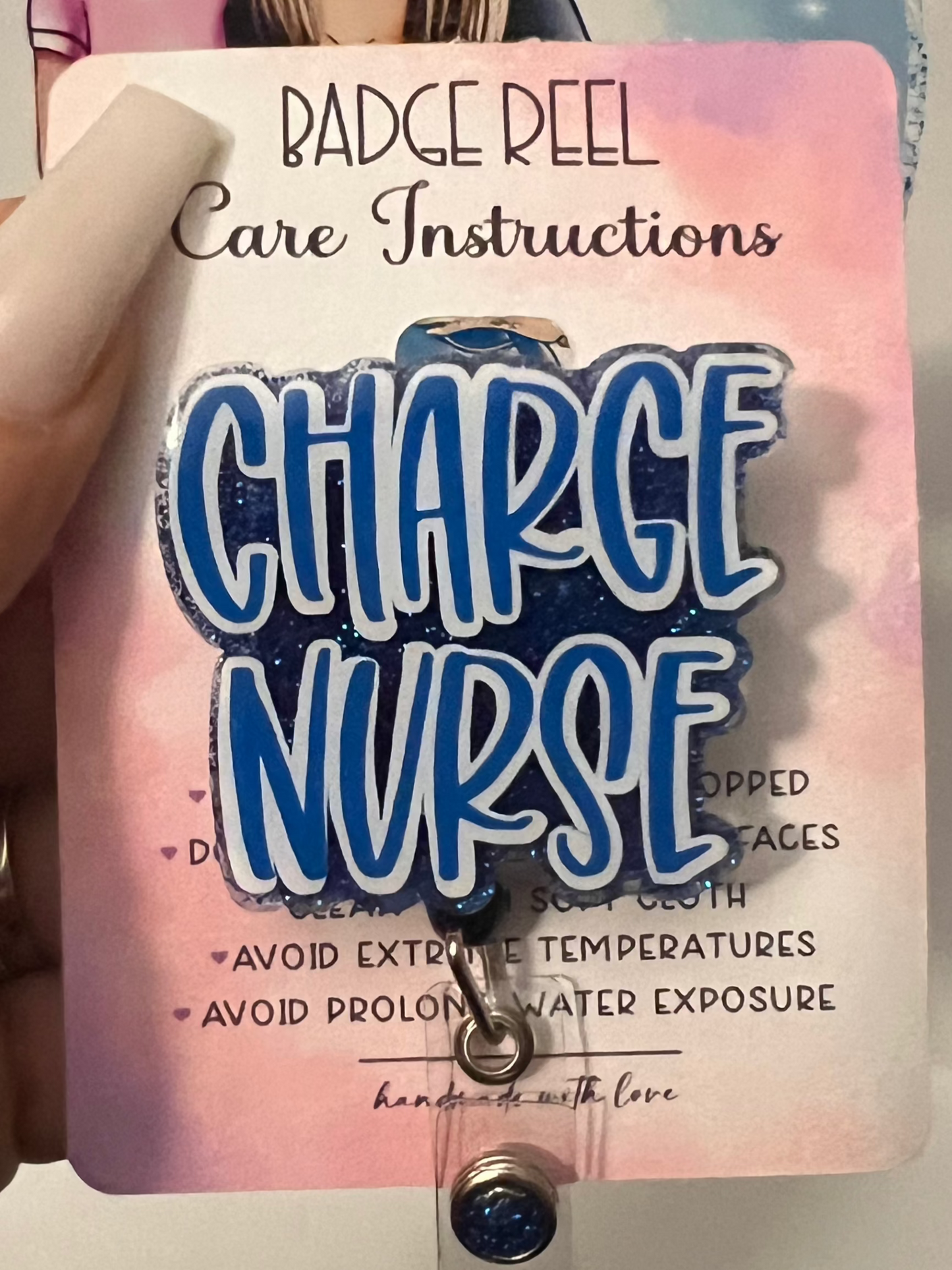 Charge Nurse Badge Reel