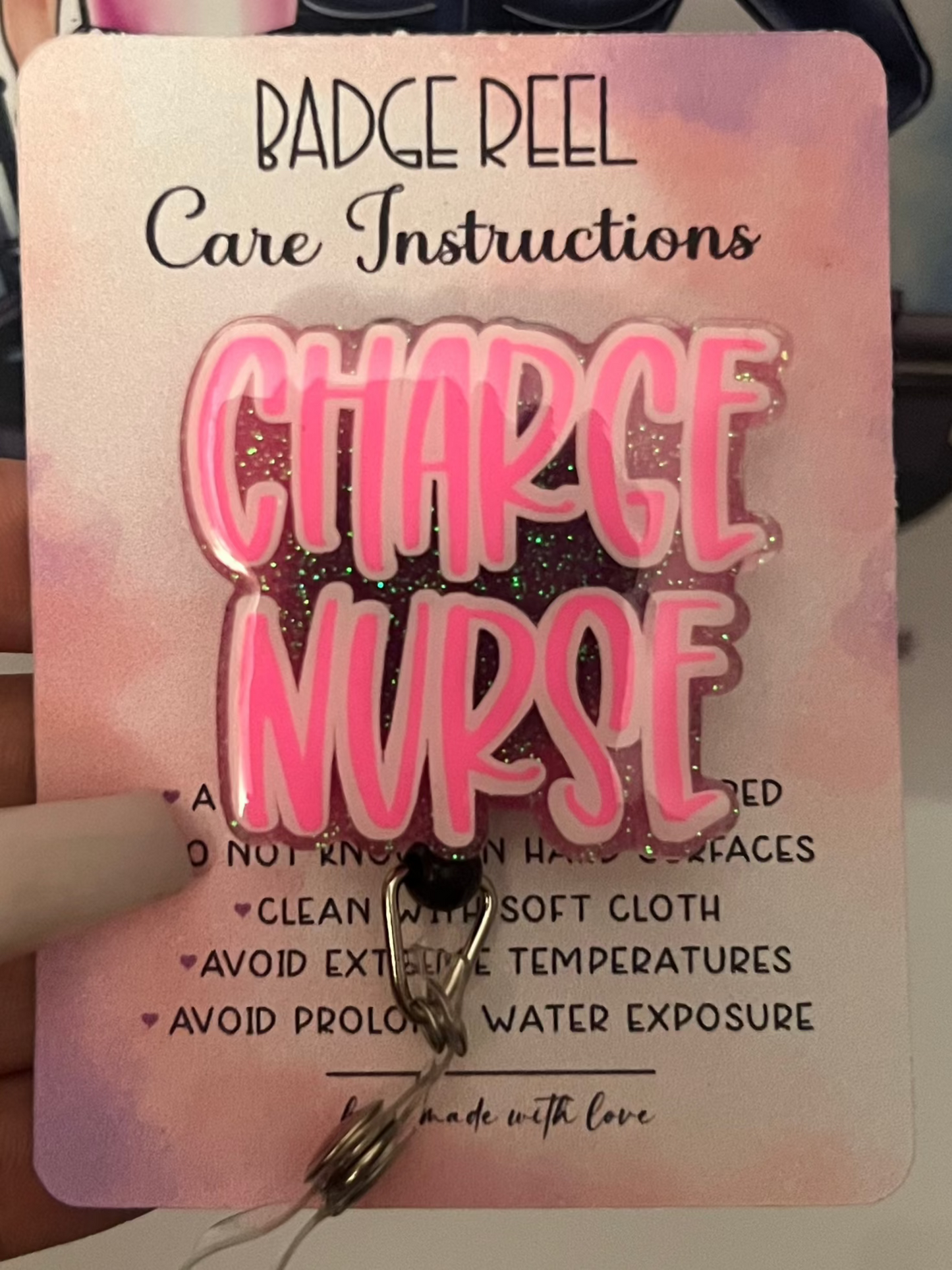 Charge Nurse Badge Reel