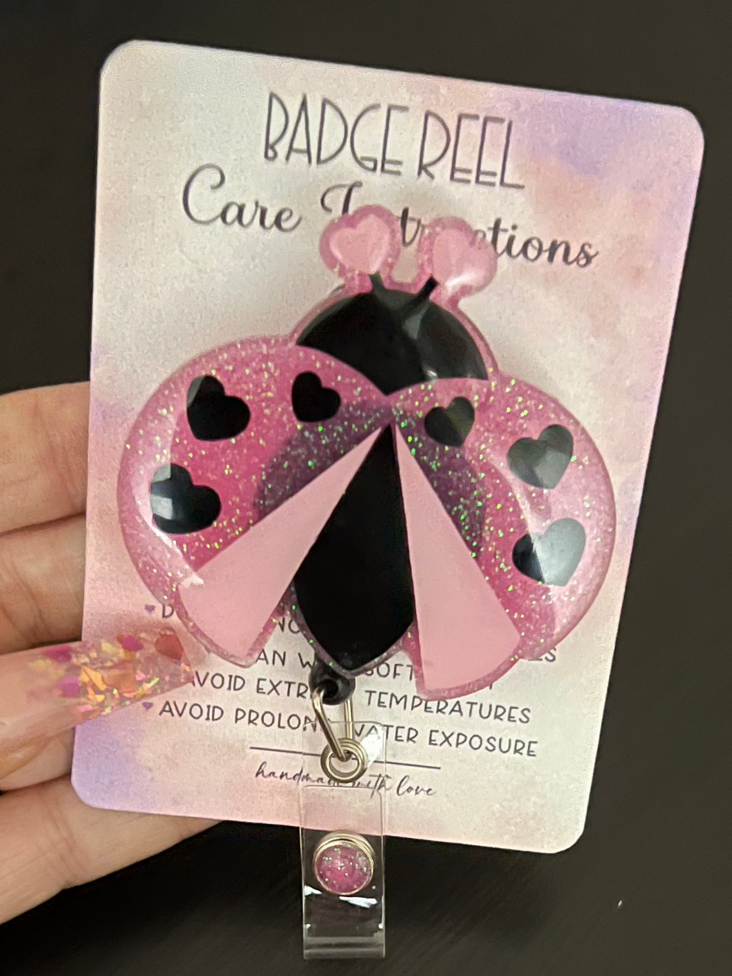 ladybug Badge Reel