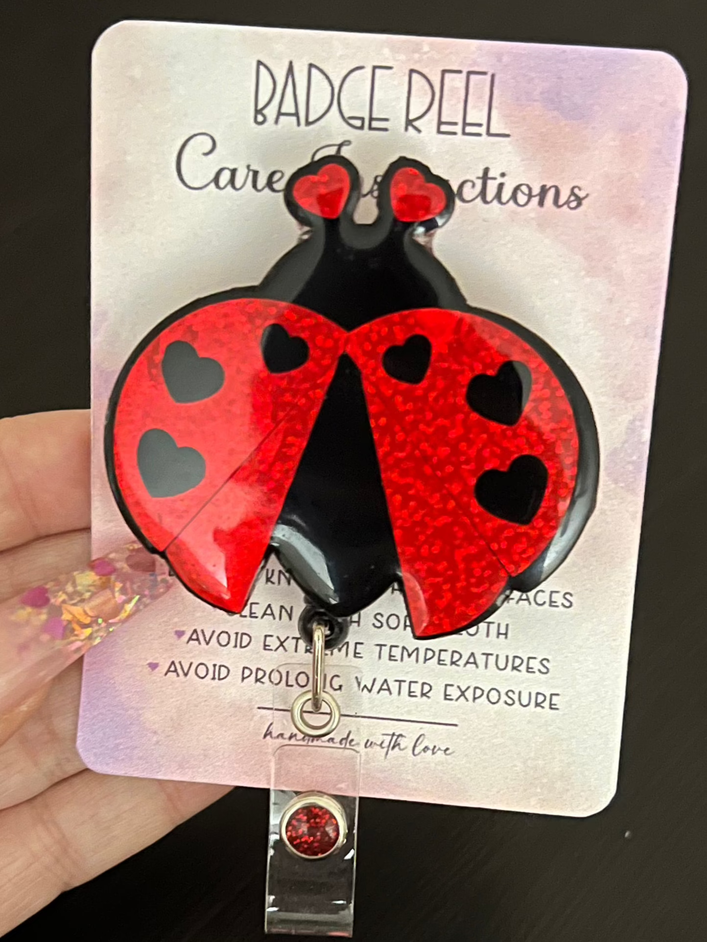 ladybug Badge Reel