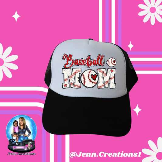 Baseball Mom Trucker Hat