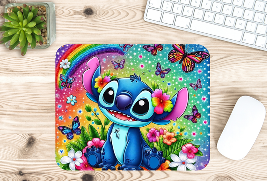 Blue Cartoon With Butterfly