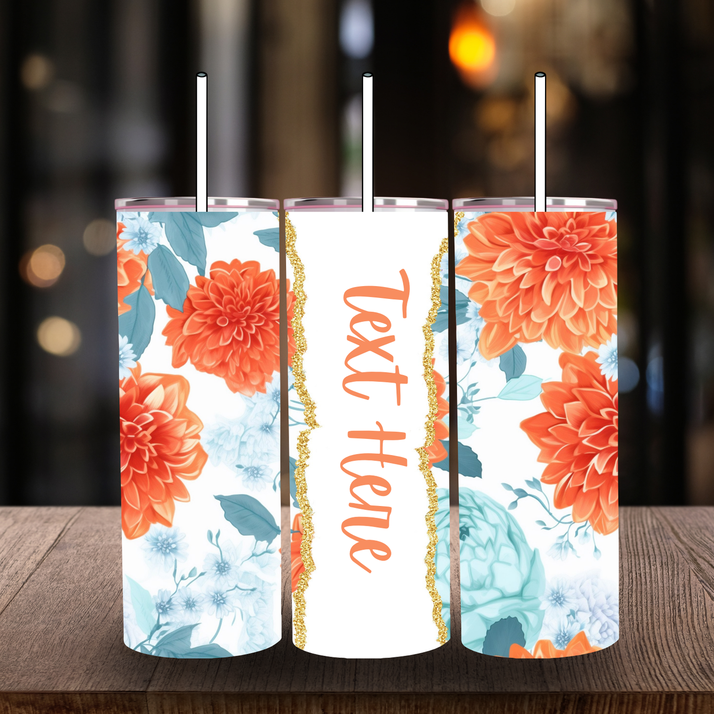 Floral Name Tumbler