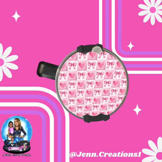 Pink Bow Round Plate