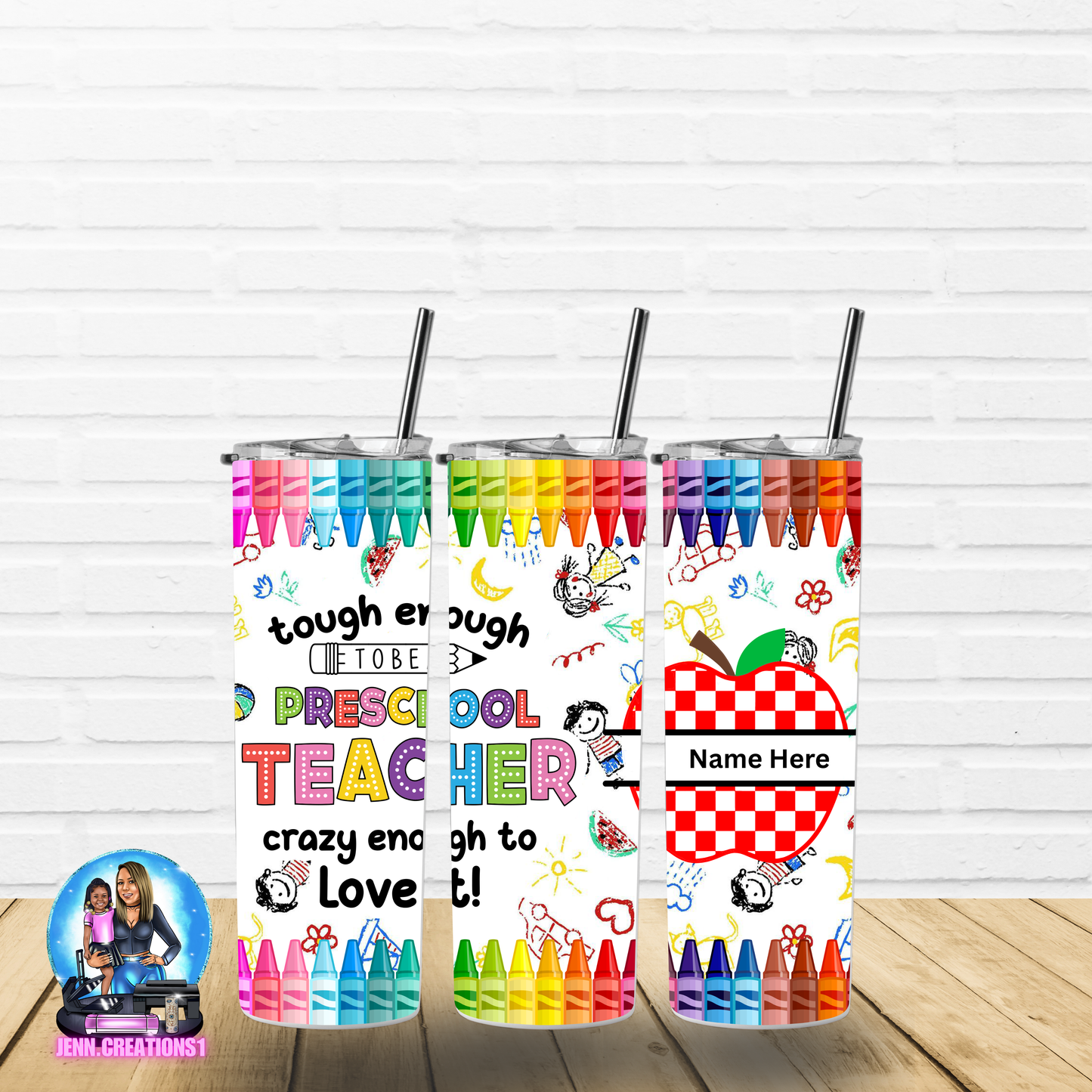 Preschool Teacher Tumbler with name