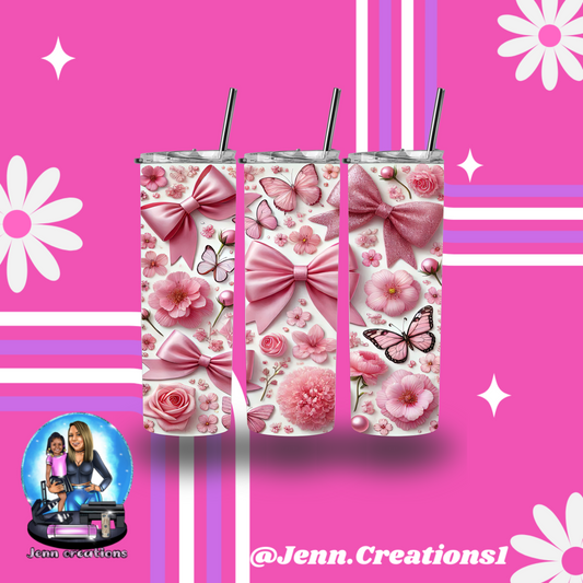 Pink Bow Tumbler