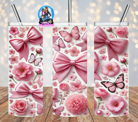 Pink Bow Tumbler