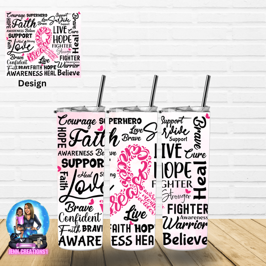 Faith,Hope,Believe Tumbler
