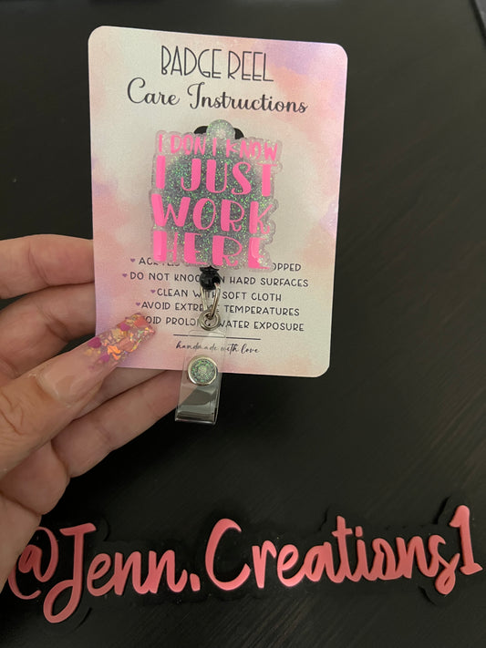 I don’t know I just work here, badge
