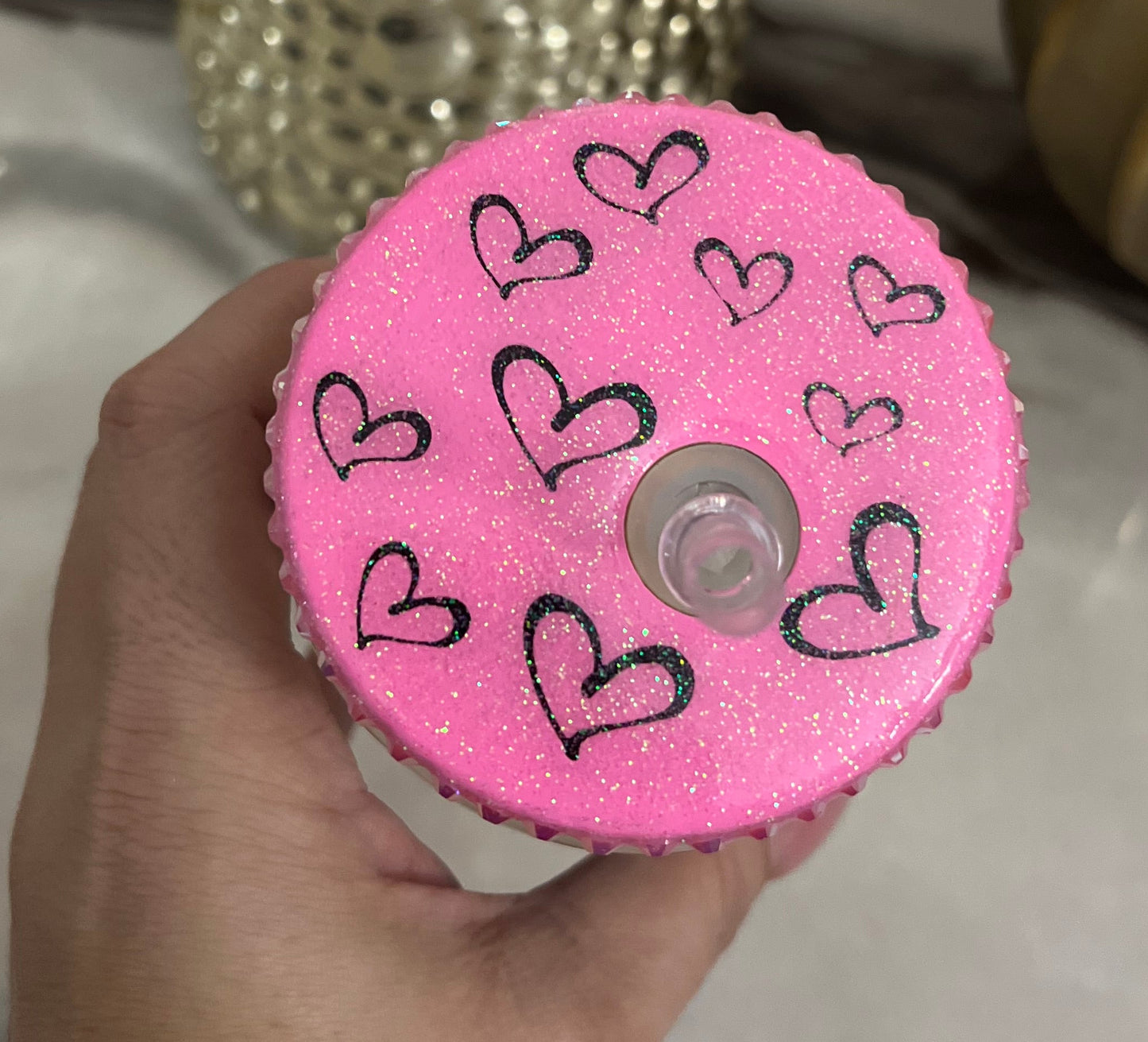 "No You Hang Up" Valentine Libby Glass Set - 16oz Glass Cup with Custom Lid & Straw Topper