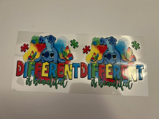 Different is beautiful UV DTF