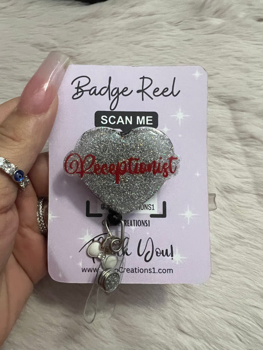 Receptionist Heart Badge