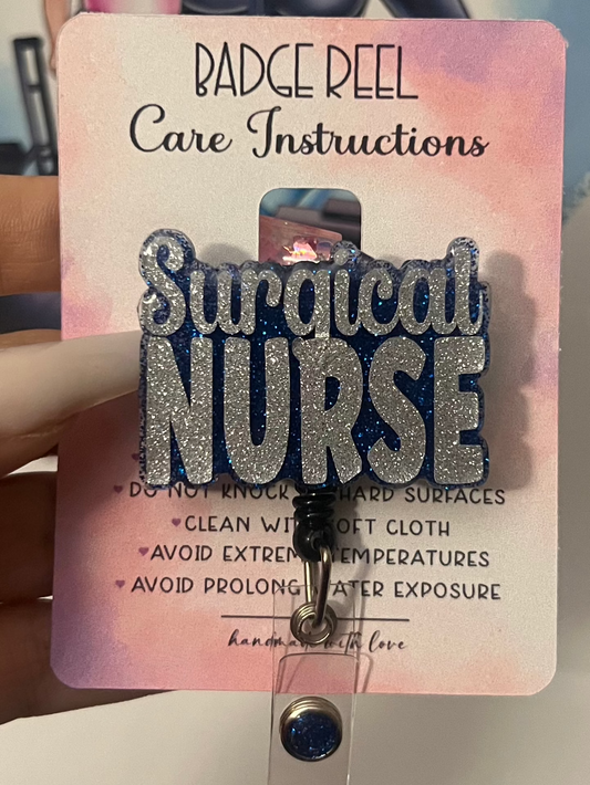 Surgical Nurse Badge Reel