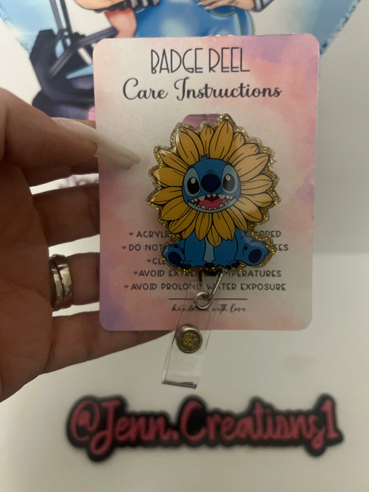 Stitch Sunflower Badge