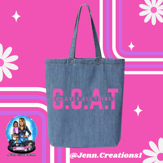 Goat Denim Tote Bag